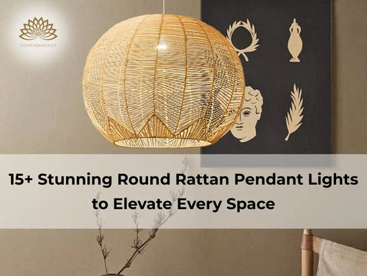 round rattan pendant lights to enhance any space