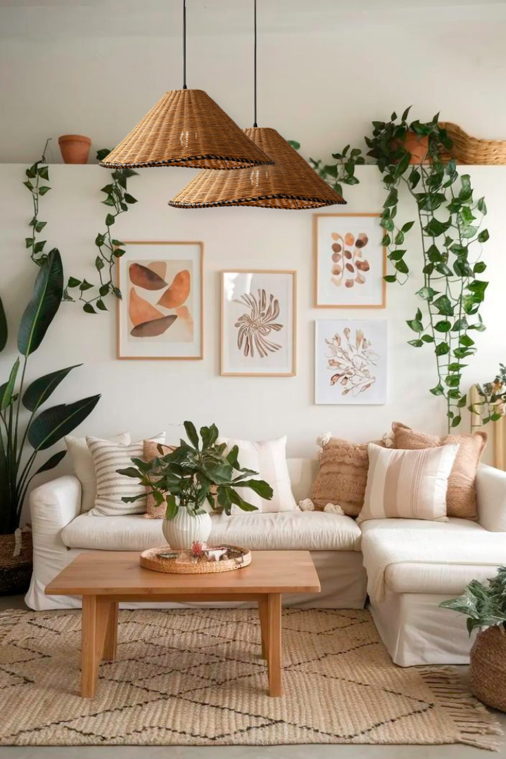 Oceania Rattan Pendant Light For Bedroom