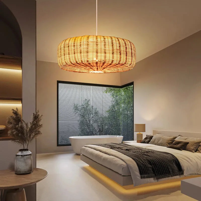 Sia Rattan Pendant Light For Living Room