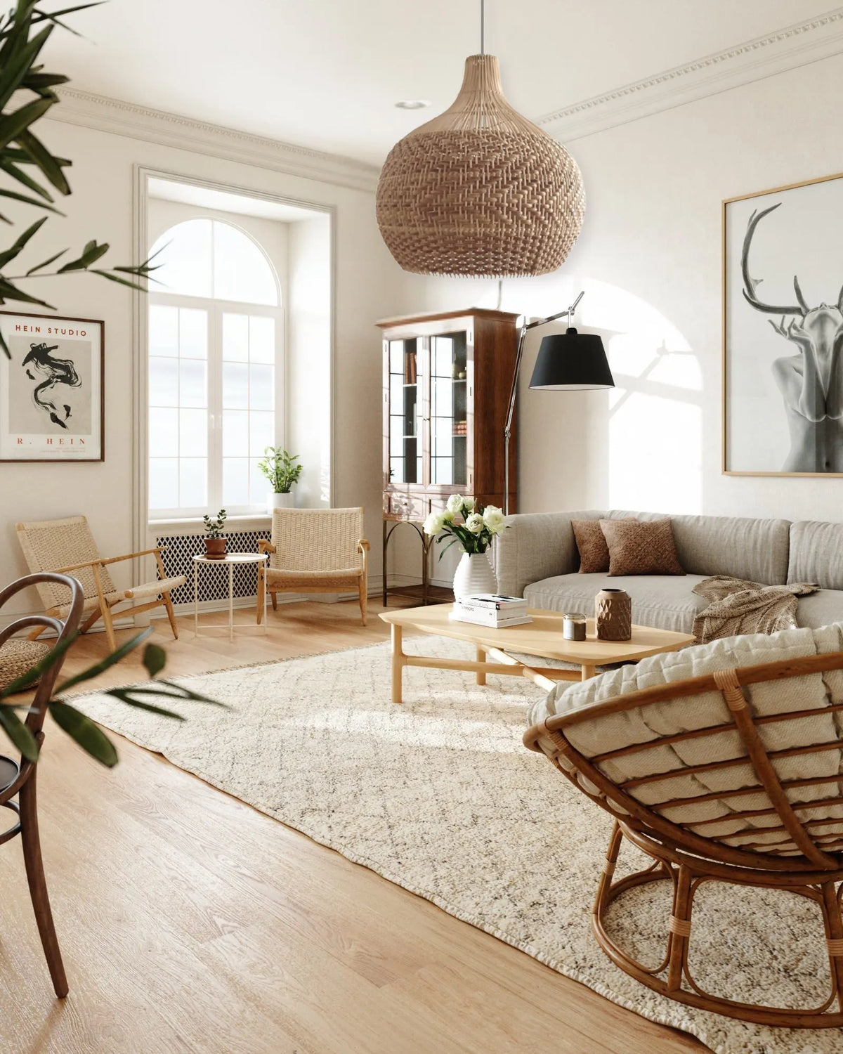 Tobago Small Rattan Pendant Light