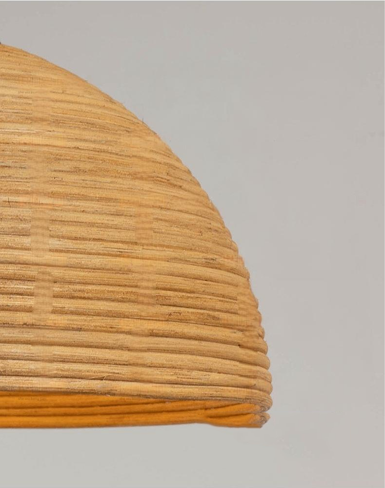 Arden Nickel Rattan Ceiling Light