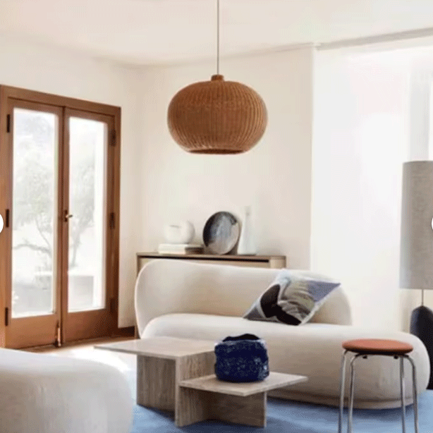 Finns Rattan Bamboo Pendant Light For Dining Room