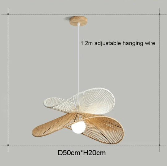 Kiriana Wabi Sabi Hemp Rope Pendant Light