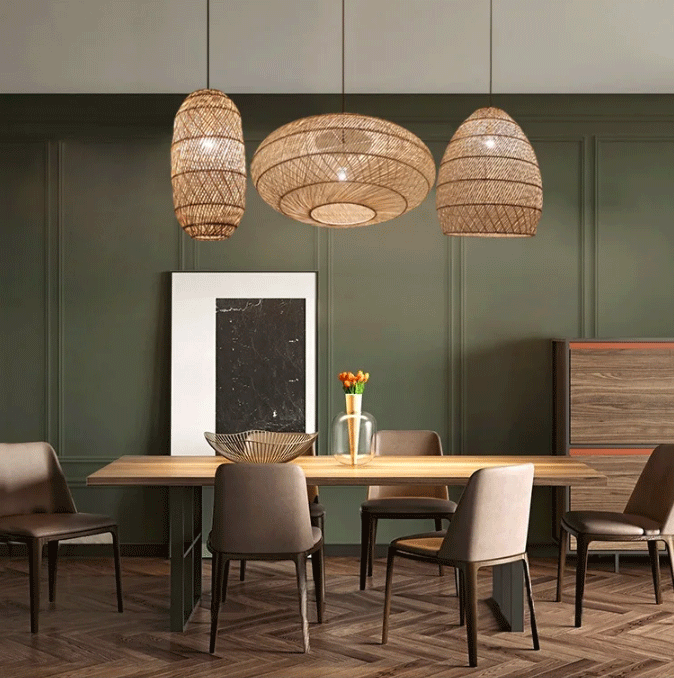 Sakura Rattan Pendant Light For Living Room