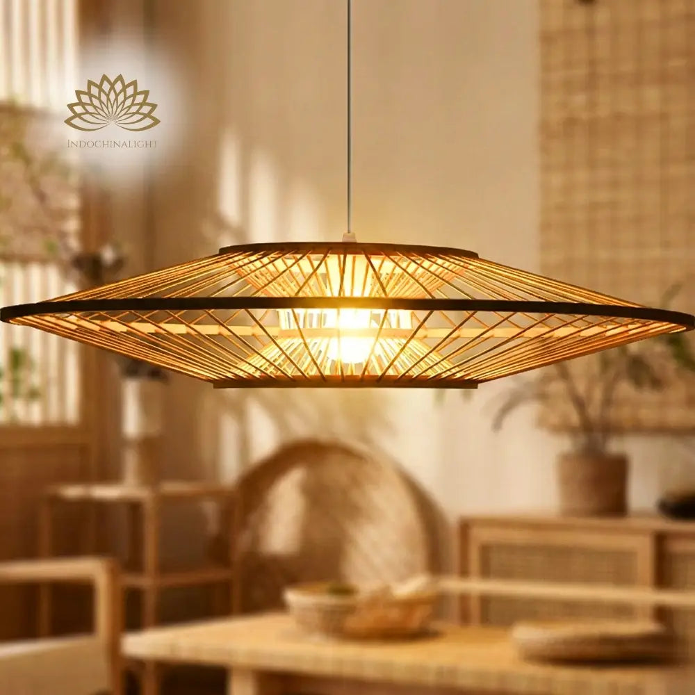 Antique Round Bamboo Pendant Light – IndochinaLight