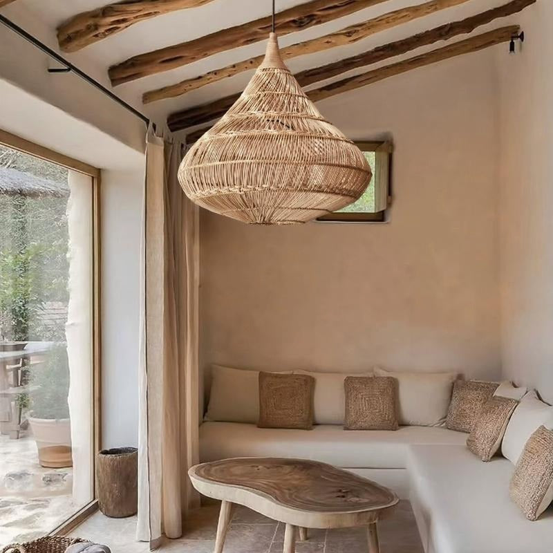 Drop Rattan Pendant Light