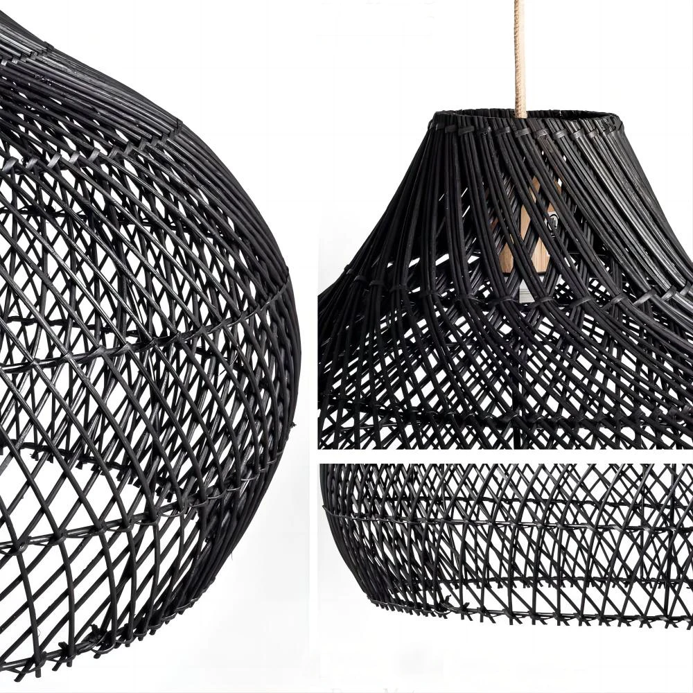Anjani Dome Natural Rattan Pendant Light For Kitchen Island