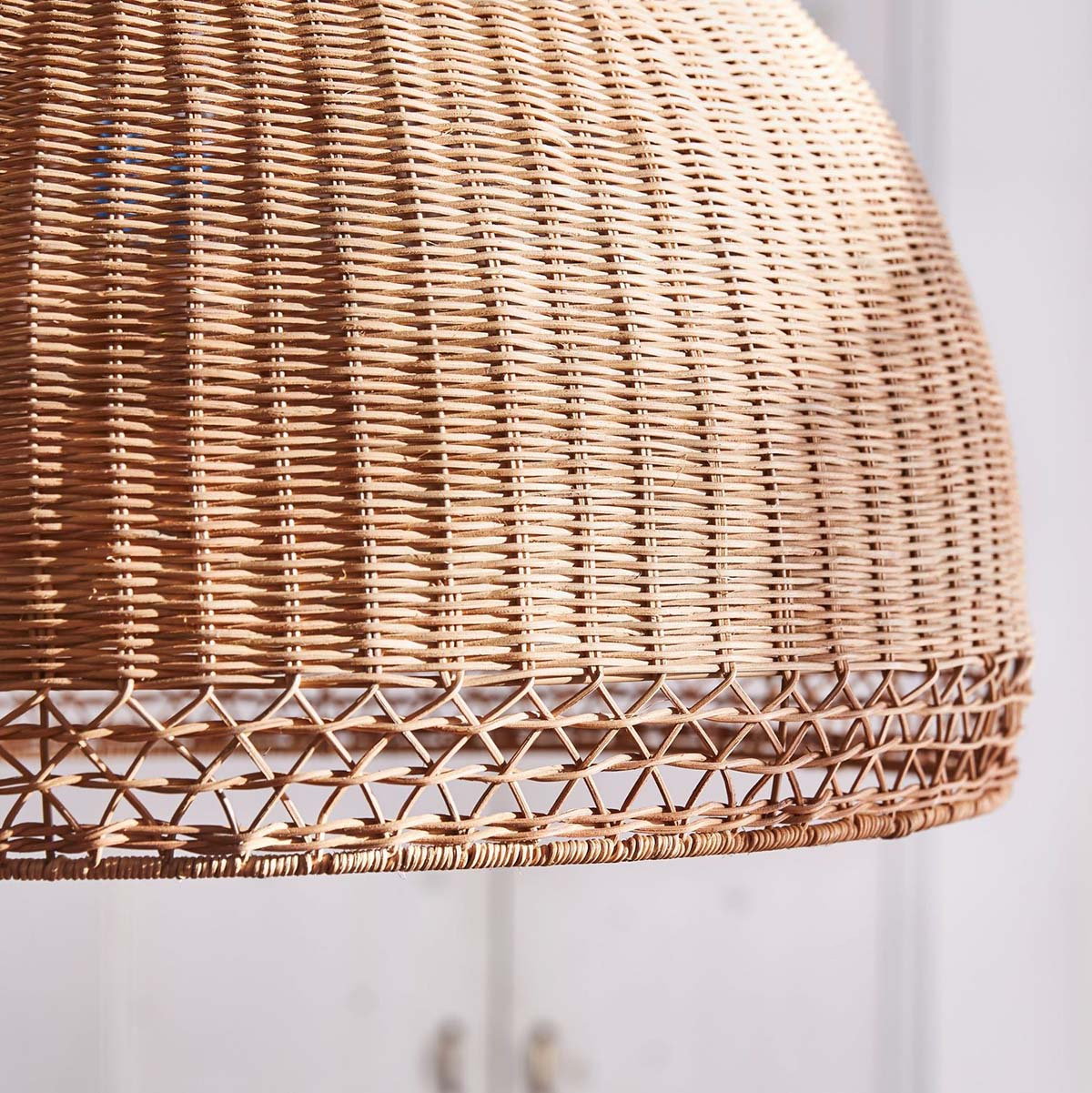 Augusta Dome Wicker Rattan Pendant Light For Dining Room