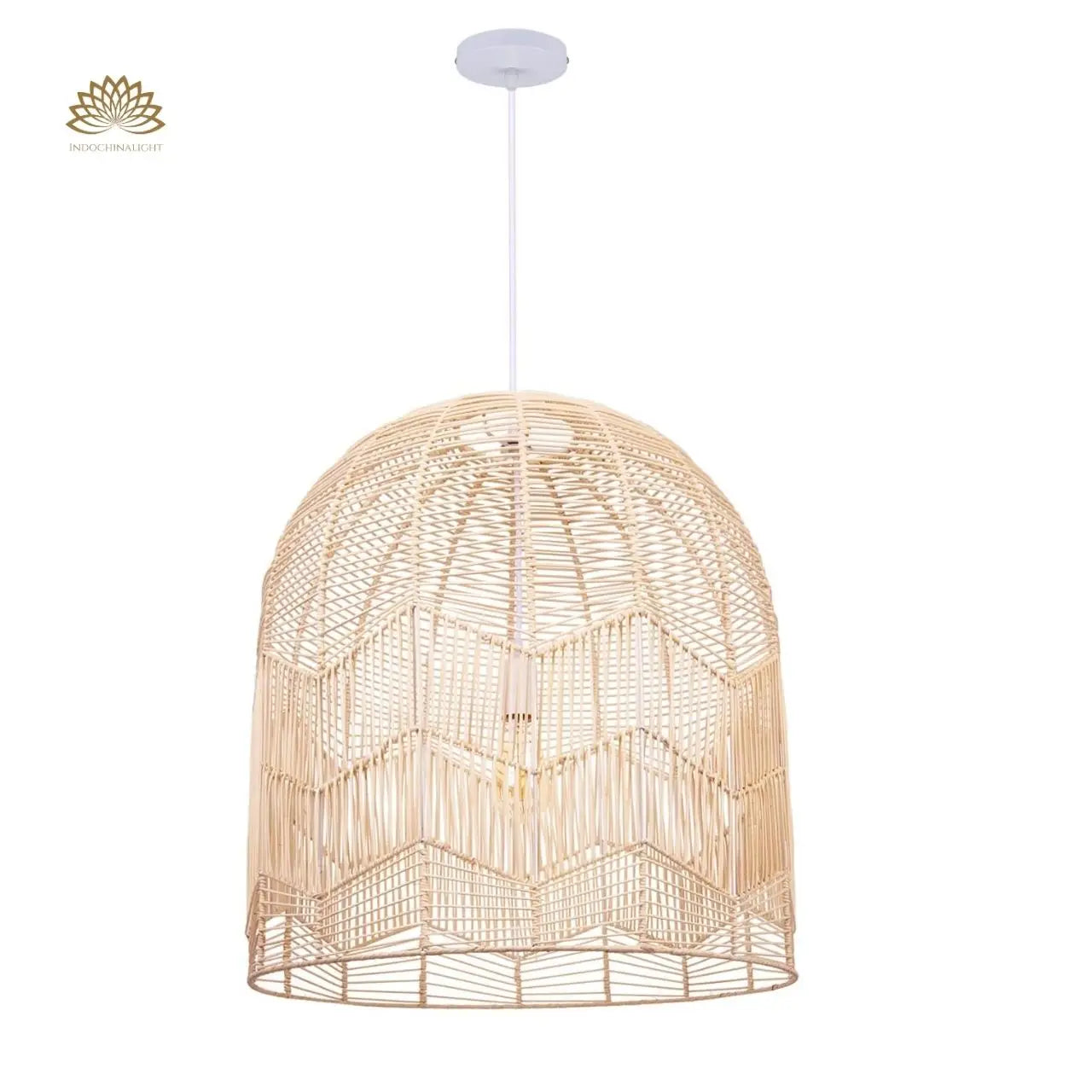 Boho Lace Rattan Pendant Light