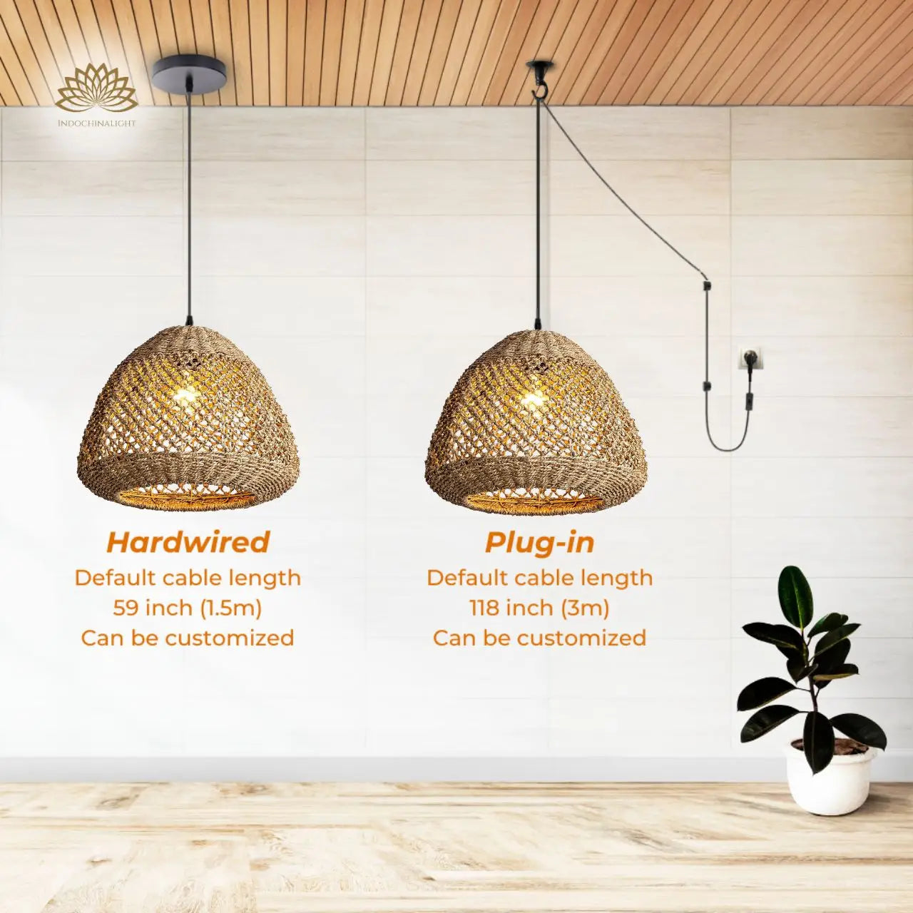 Calypso Wicker Pendant Light's accessories type