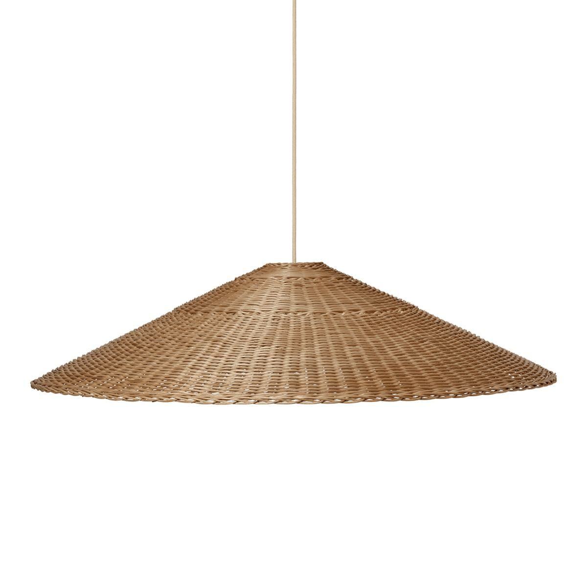Carter Cone Wicker Rattan Pendant Light For Living Room