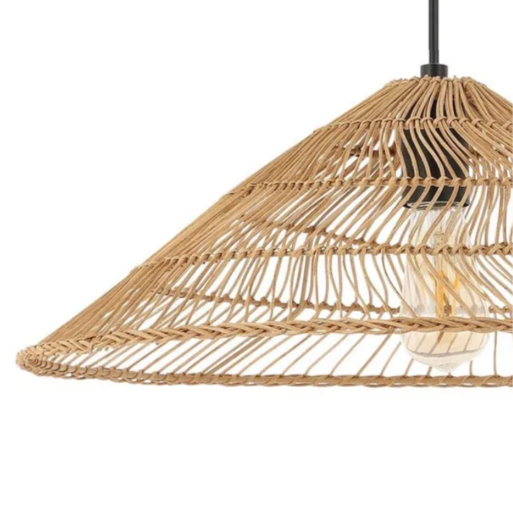 cone rattan pendant light