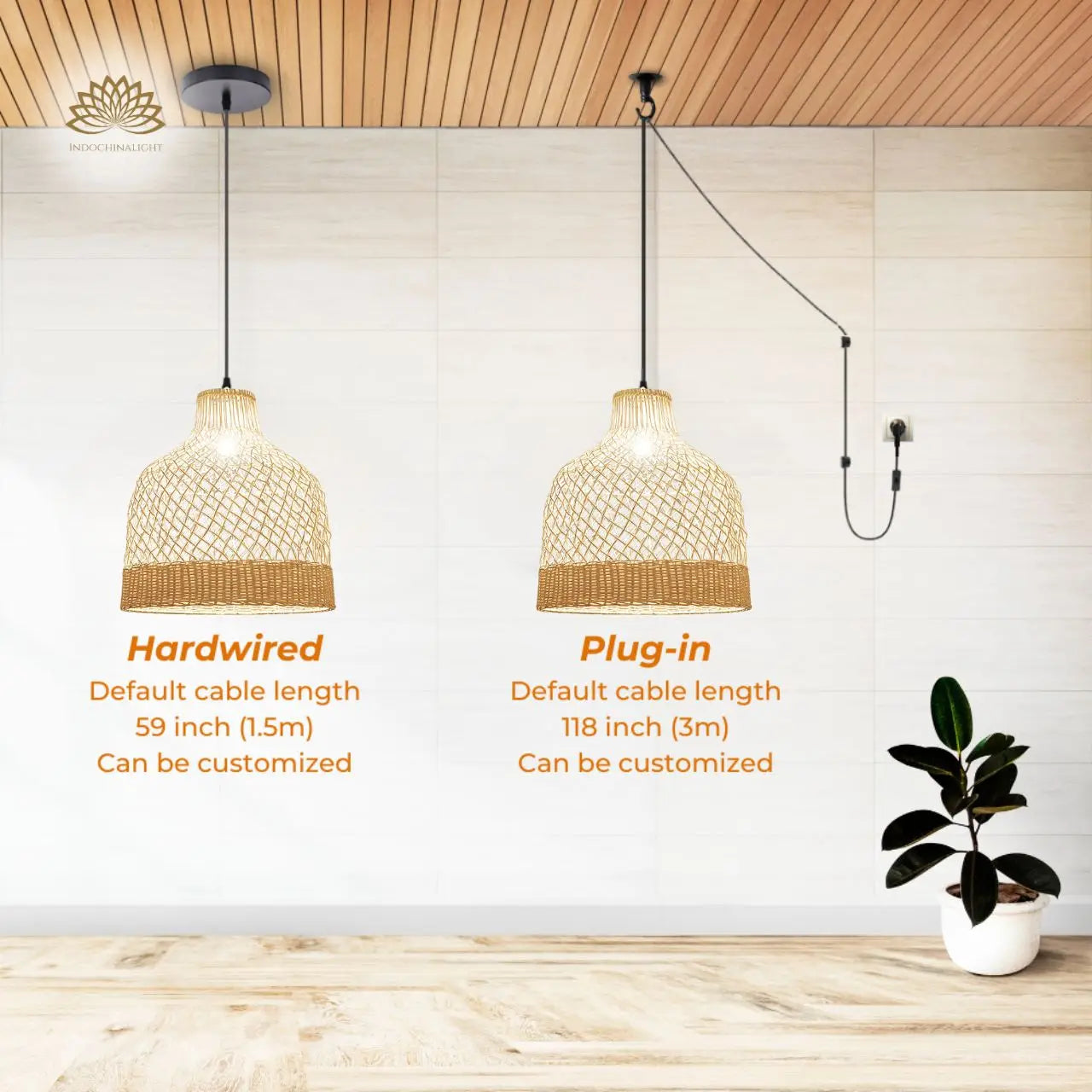 Fuelix Rattan Hanging Light's accessories type