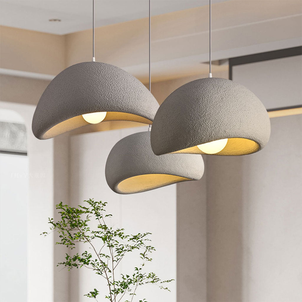 gray modern wabi sabi pendant light