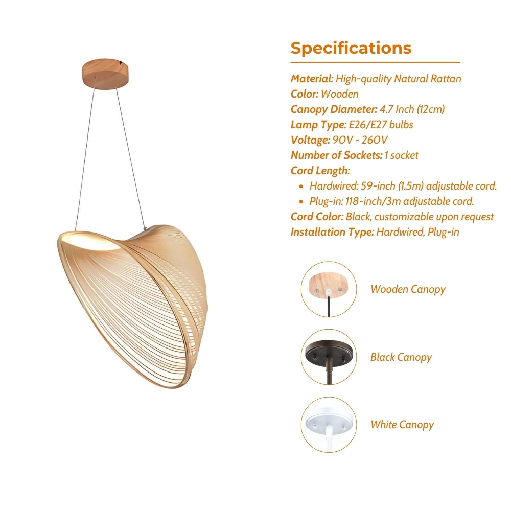 japandi morden wood ring ceiling light fixture specifications