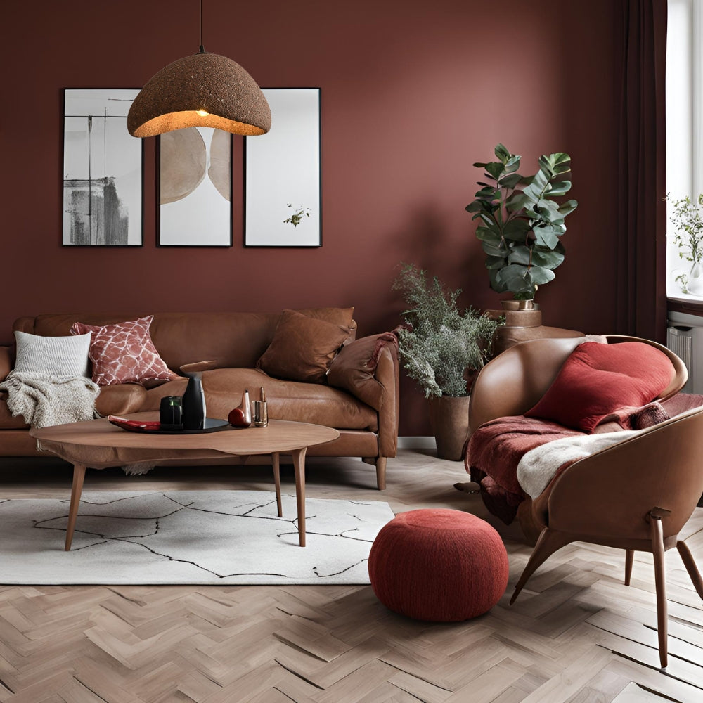 japanese wabi sabi imitation stone pendant light for living room