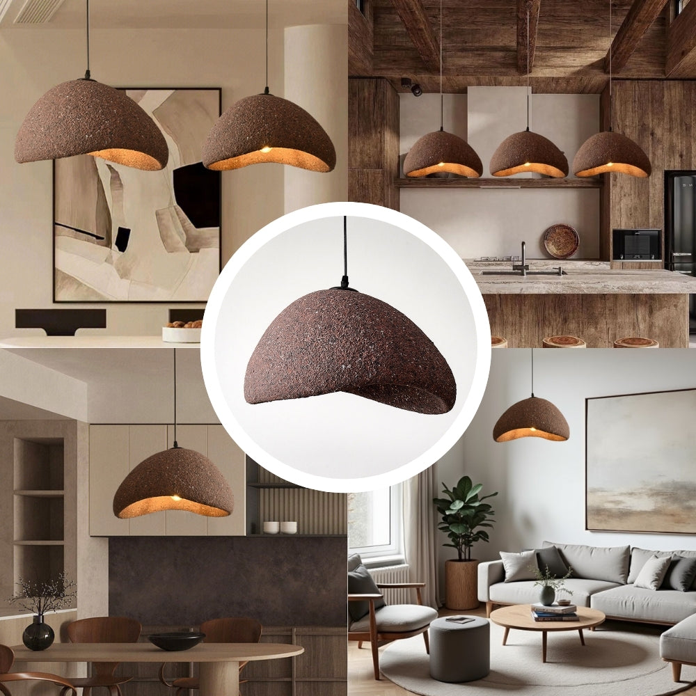 japanese wabi sabi imitation stone pendant light for room