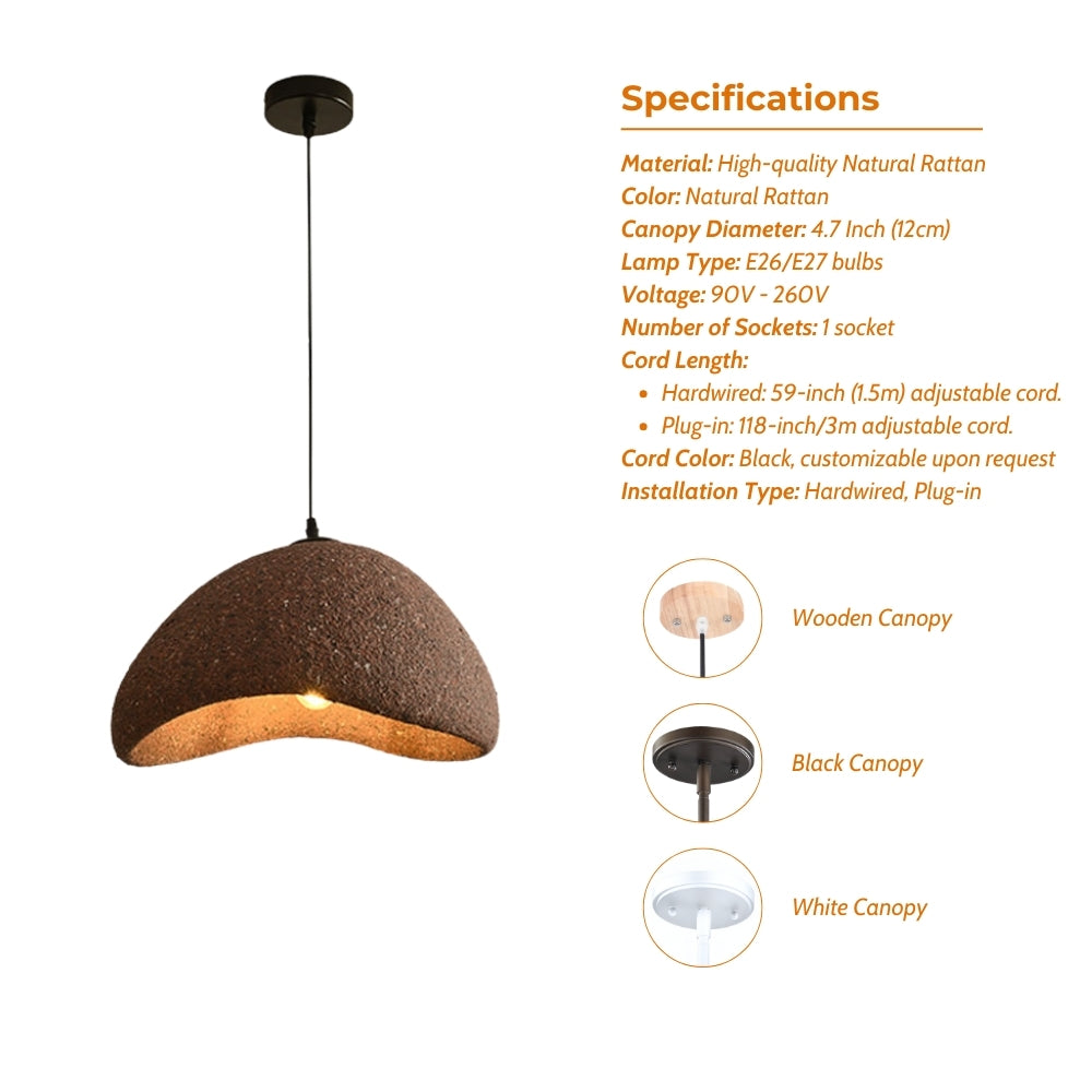japanese wabi sabi imitation stone pendant light specifications