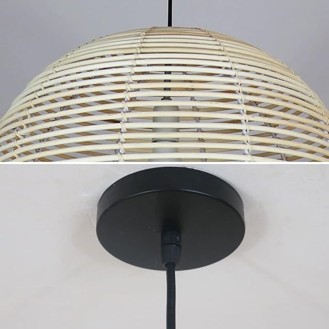 Manor Brook Verona Rattan Pendant Light For Dining Room