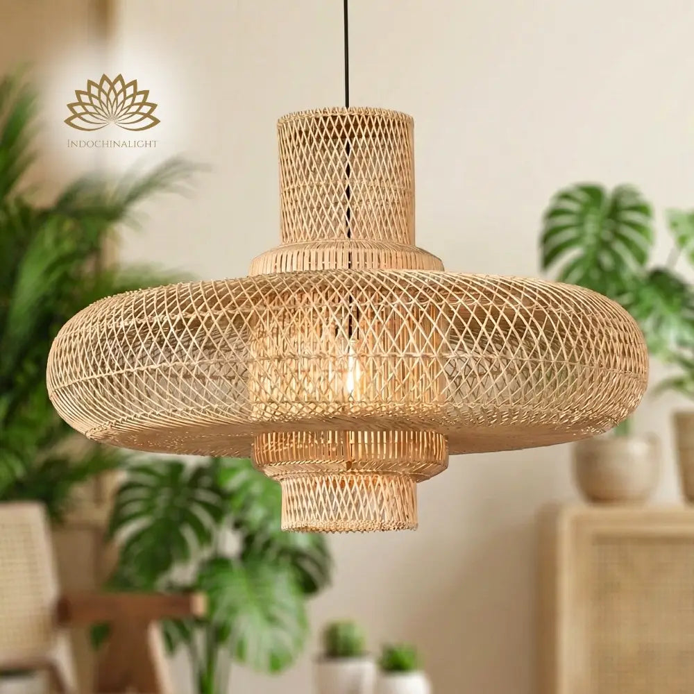 Organo Woven Bamboo Pendant Light – IndochinaLight