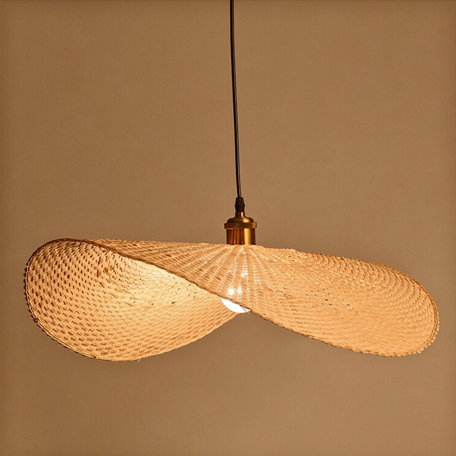 Ren Leaf Wicker Ceiling Lamp