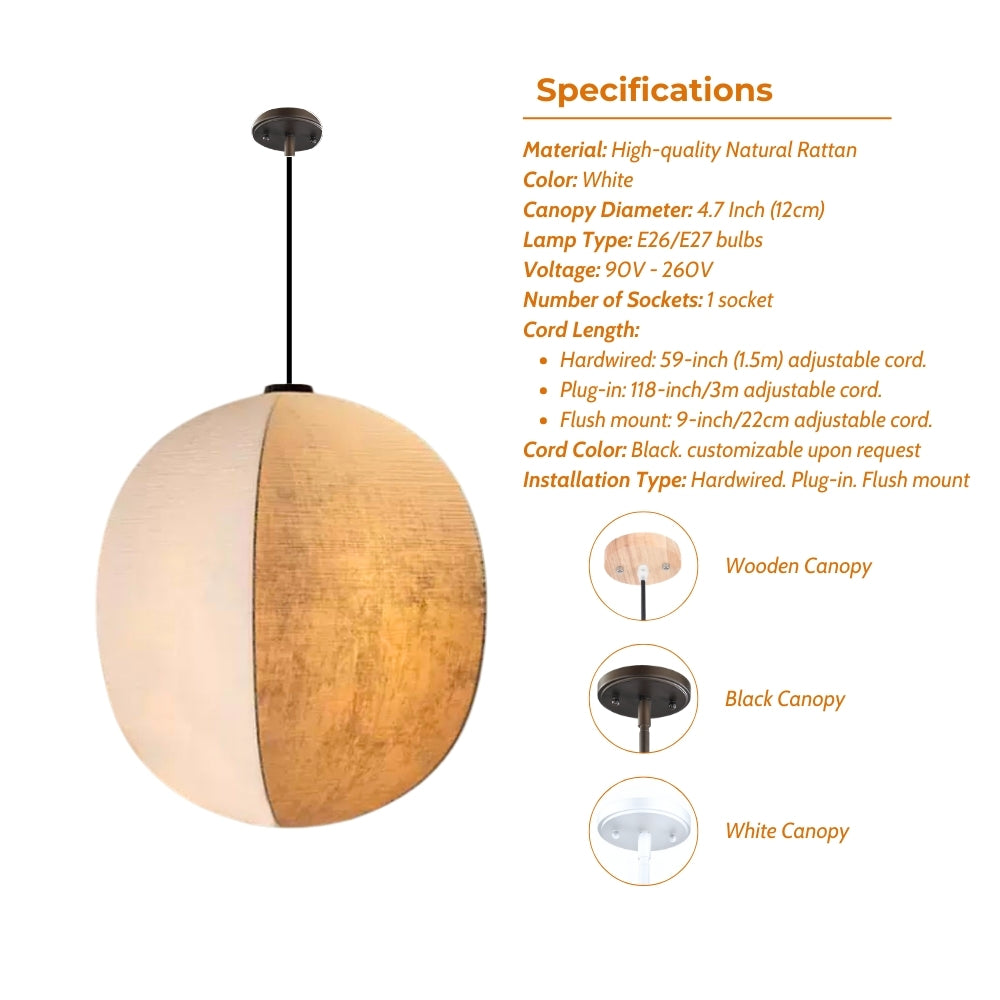 set 3 wabi sabi fabric lantern pendant light specifications