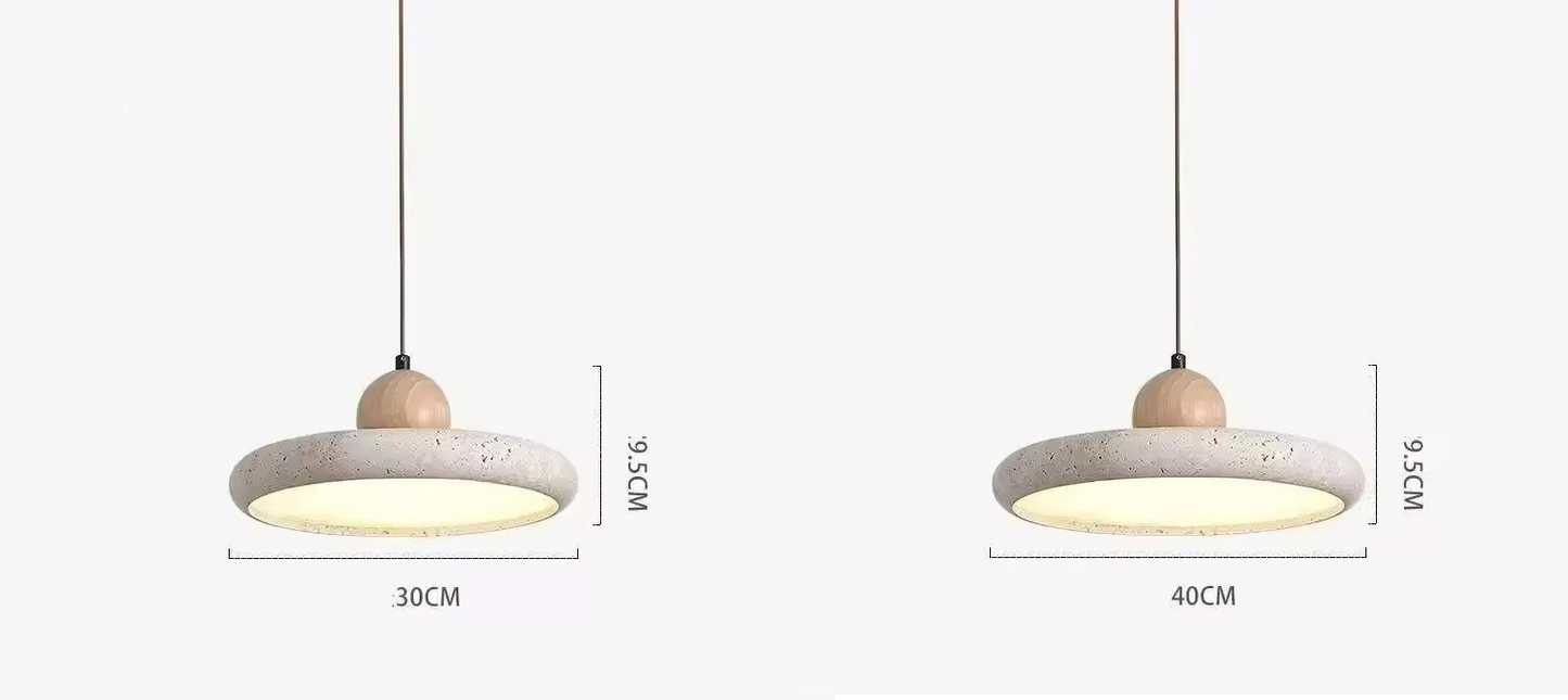 Size of Mannelli Wabi Sabi Travertine Stone Pendant Lights