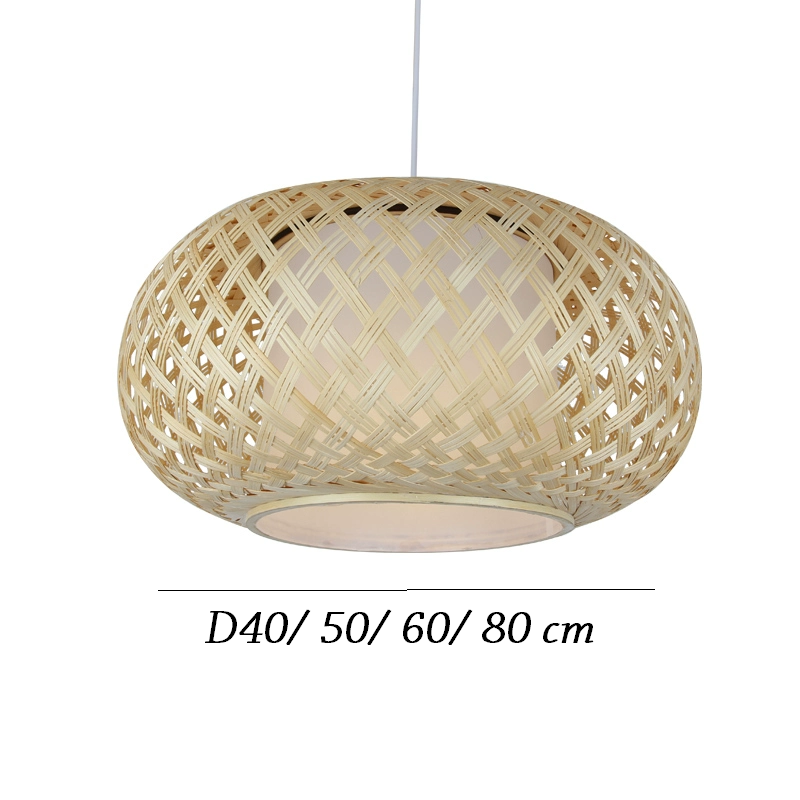 Sizes of Joyce Bamboo Basket Woven Pendant Light