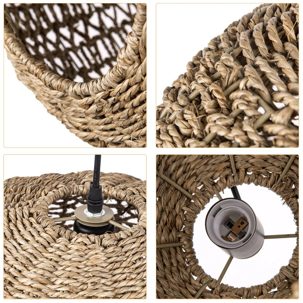 Teru Ji Kaikang Wabi Sabi Wicker Pendant Light