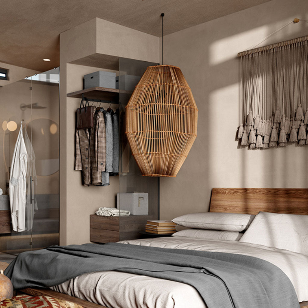 Elena Rattan Pendant Light For Bedroom