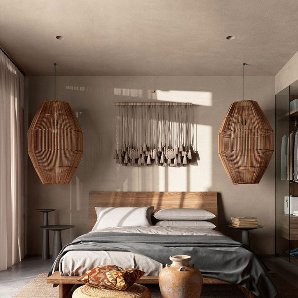Elena Rattan Pendant Light For Bedroom