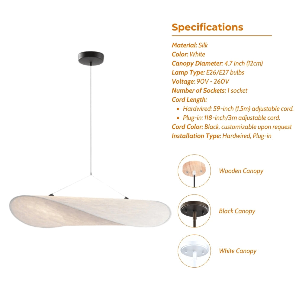 wabi sabi silk cloud pendant light specifications