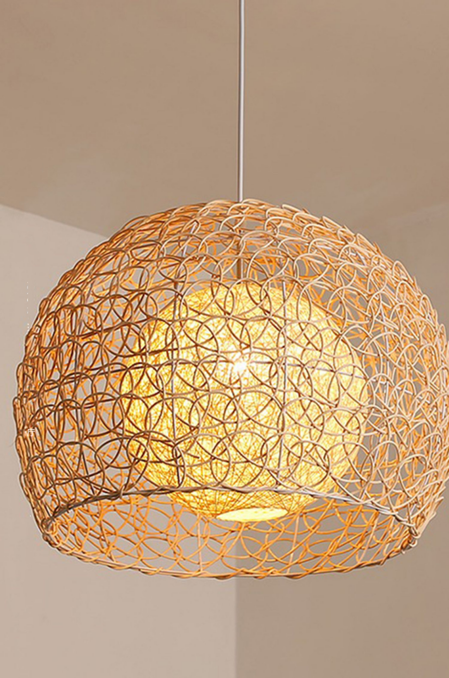 Peynir Basket Rattan Pendant Light