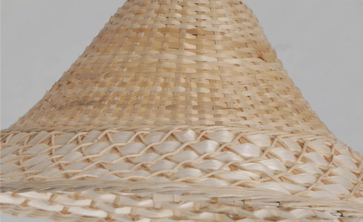 Savannah Bell Wicker Bamboo Pendant Light