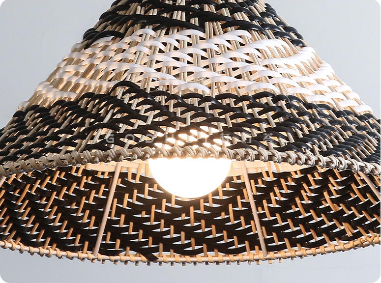 Twirlanda Cone Wicker Rattan Pendant Light