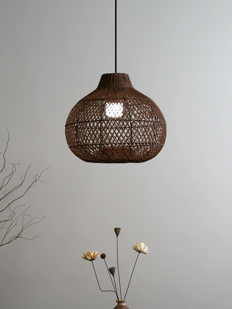 Batcheller Ball Bamboo Rattan Pendant Light