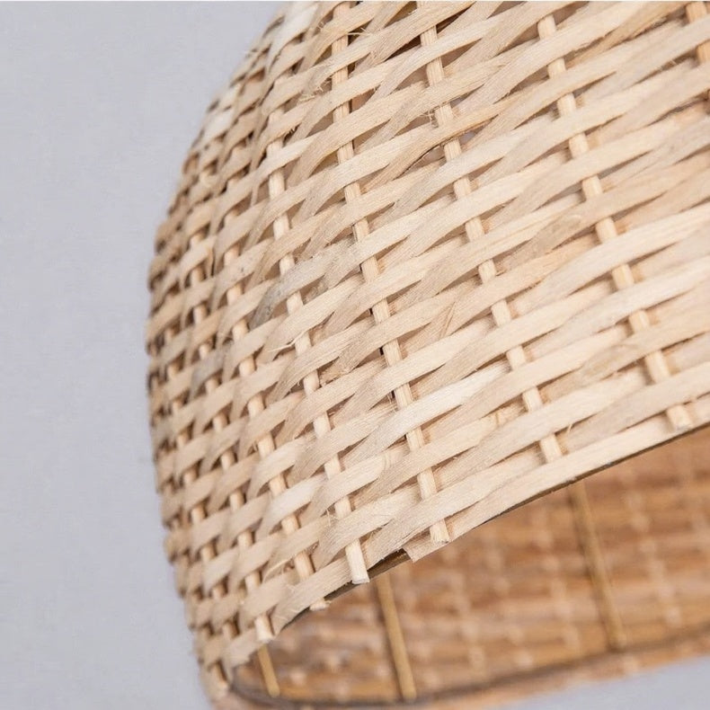 Shihadi Wicker Bamboo Pendant Light For Dining Room