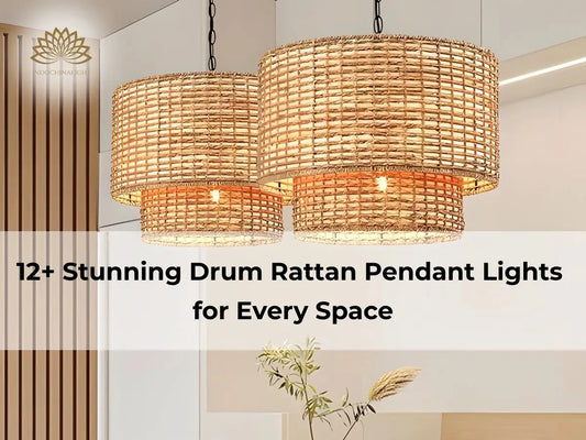 Drum Rattan Pendant Lights for Every Space