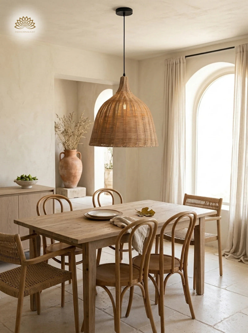 Basket rattan pendant lights