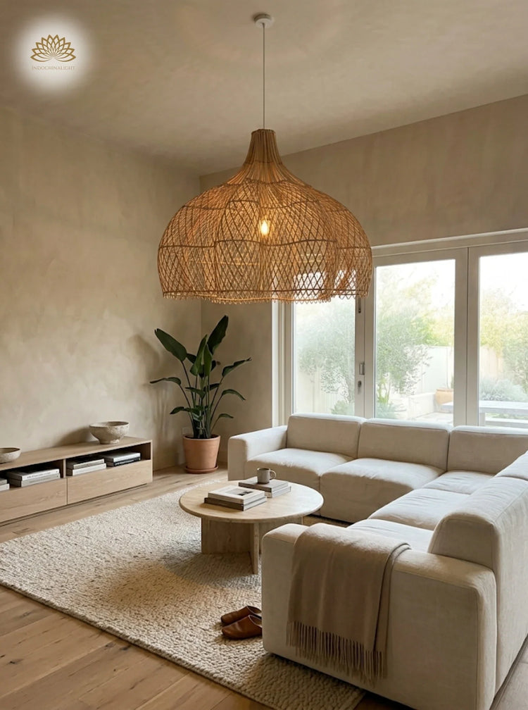 Large Rattan Pendant Lights