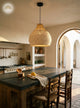 White Rattan Pendant Lights