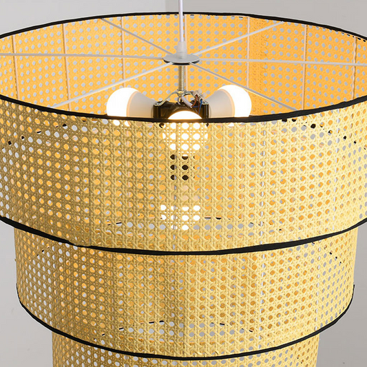 ArcoMead Tiered Rattan Pendant Light