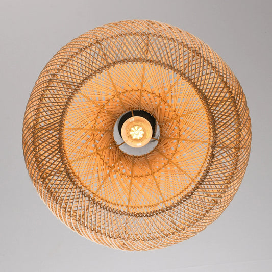 Karjearl Boho Basket Rattan Pendant Light 16 Inch
