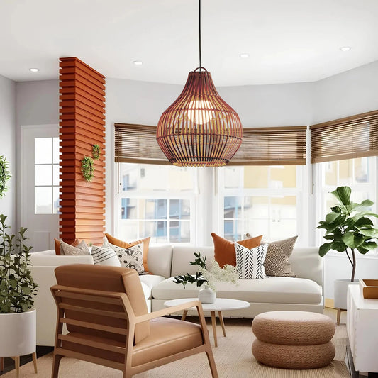 Dari Rattan Pendant Light