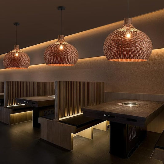 Tobago Wicker Rattan Pendant Light