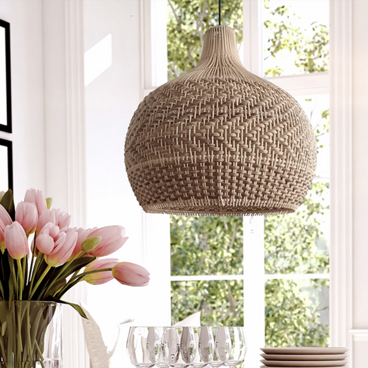 Natural Globe Woven Rattan Pendant Light