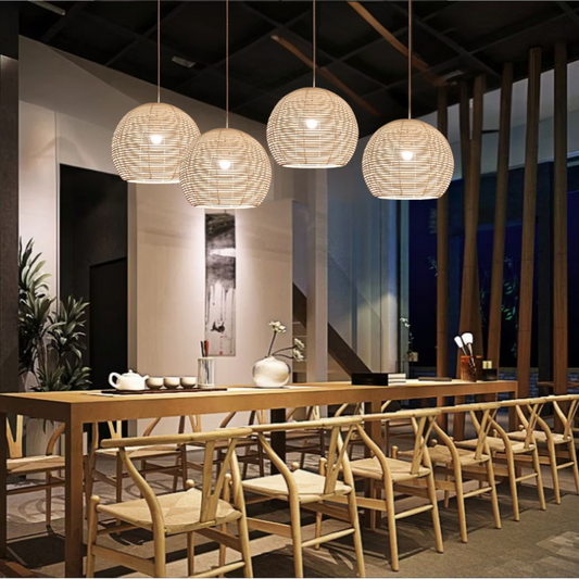 Manor Brook Verona Rattan Pendant Light