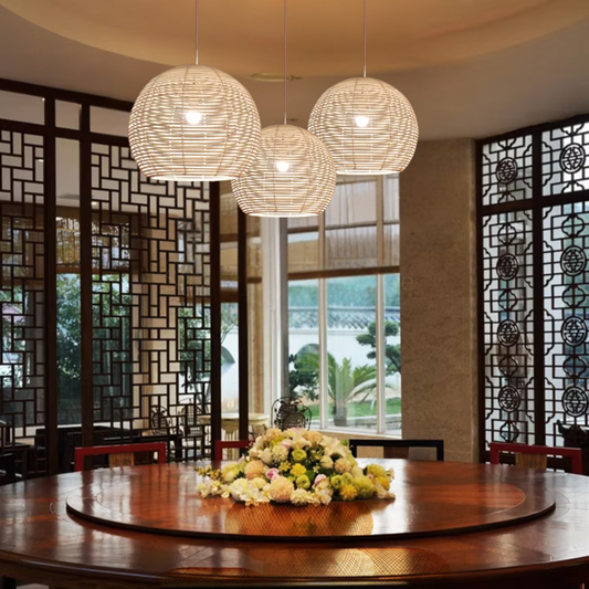 Manor Brook Verona Rattan Pendant Light