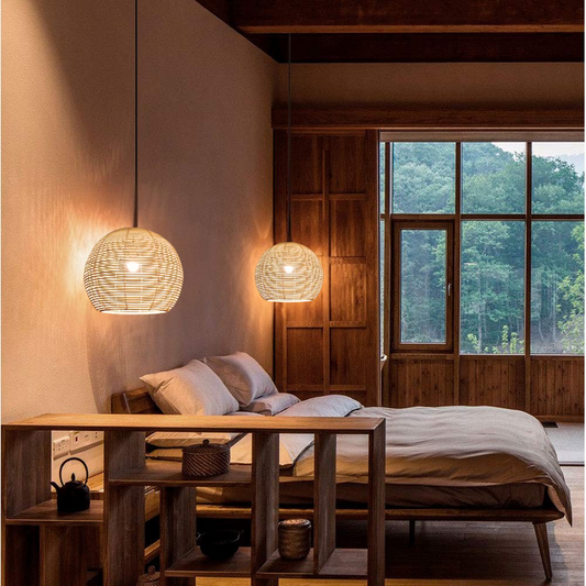 Manor Brook Verona Rattan Pendant Light