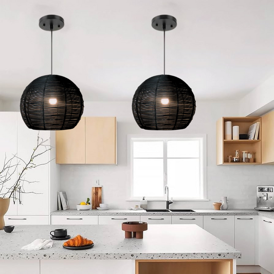 Manor Brook Verona Rattan Pendant Light